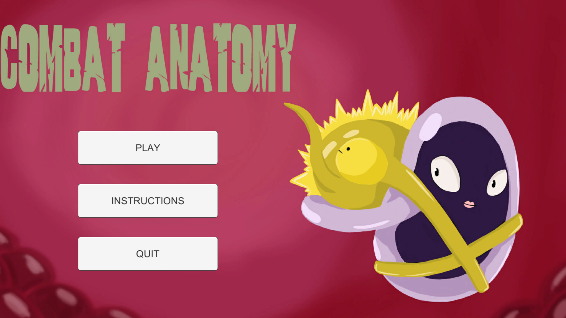 Screenshot of the Main Menu of the game Combat Anatomy.