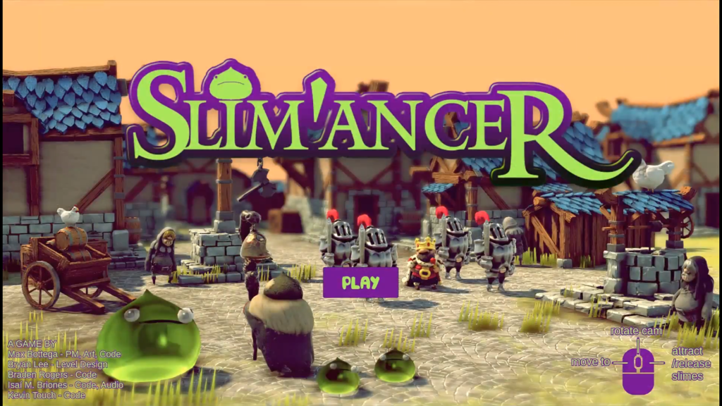 Title screen of the game Slim'ancer.